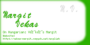 margit vekas business card